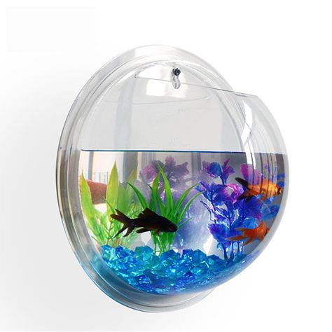 Aquarium Mural, Hanging Aquarium, Aquarium Decorations Ideas, Fish Tank Wall, Wall Aquarium, Bubble Fish, Acrylic Aquarium, Cool Fish Tanks, Bubble Wall