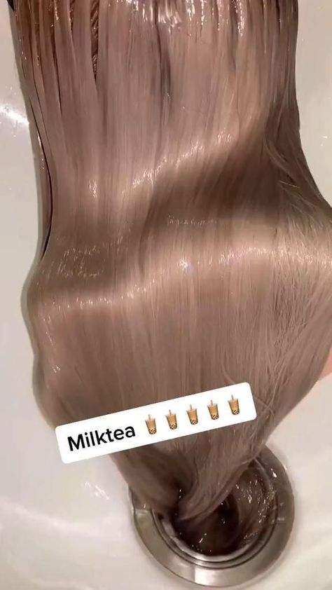 Milktea Brown Hair Color, Highlights Korean, Korean Hair Color, Hair Tips Video, Beautiful Hair Color, Blonde Hair Inspiration, Pretty Hair Color, Instagram Style, Haircut And Color