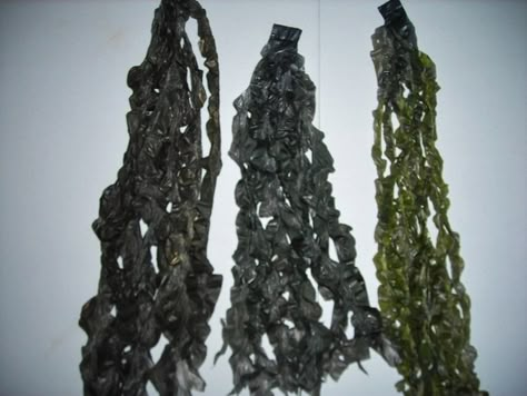 Fake Seaweed, Pirate Display, Diy Seaweed, Monster Mud, Green Spray Paint, Candle Tutorial, Halloween Forum, Pirate Decor, Michaels Craft