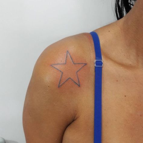 Black Magic Tattoo, Handpoke Tattoo, Magic Tattoo, Blue Tattoo, Petite Tattoos, Star Tattoo, Pretty Tattoos For Women, Jewelry Tattoo, Aesthetic Tattoo