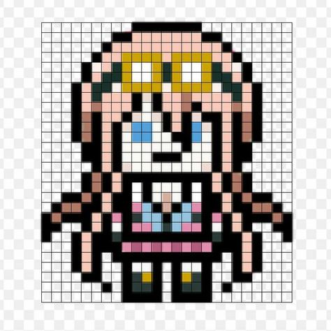 Miu Iruma, Kandi Cuff Patterns, Easy Perler Bead Patterns, Pixel Characters, Easy Pixel Art, Pixel Art Templates, Diy Perler Bead Crafts, Anime Jewelry, Pixel Art Grid