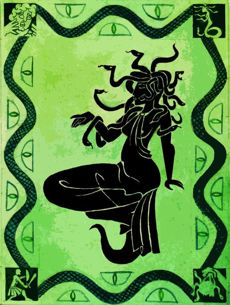 Medusa Gorgon, Medusa Art, Ancient Greek Art, Hal Decor, Greek And Roman Mythology, Greek Mythology Art, Mythology Art, Greek Art, Mythological Creatures