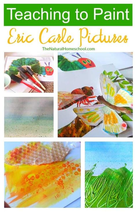 Diy Eric Carle Art, Eric Carle Butterfly Craft, Eric Carle Inspired Art, Eric Carle Activities Preschool, Eric Carle Classroom Theme, Eric Carle Crafts, Eric Carle Classroom, Eric Carle Art, Caterpillar Activities