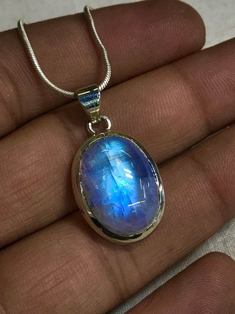 Rainbow Moonstone Pendant Amazing Blue Strong Flash Fire Gems Stone Made with 92.5 Sterling Stone Size - 12x17 mm Pendant length - 2.8 Cm Long ( IMPORTANT NOTICE ) U WILL RECEIVE SAME THING IN THE PICTURE 100 %guaranteed IF NOT U WILL GET FULL REFUND ) If you have any questions, do not hesitate feel free to contact us! We would love to hear from you. If you ne...#the #Gemstone #Jewelry #Treasures #World #Exploring #Beauty #StatementJewelry #Natures #the #Accessories #Allure #Unveiling #of #of Blue Gem Necklace, Gem Stone Jewelry, Gem Stone Necklace, Gem Pendant, Blue Stone Necklace, Rainbow Moonstone Pendant, Gem Necklace, Blue Pendant, Blue Moonstone