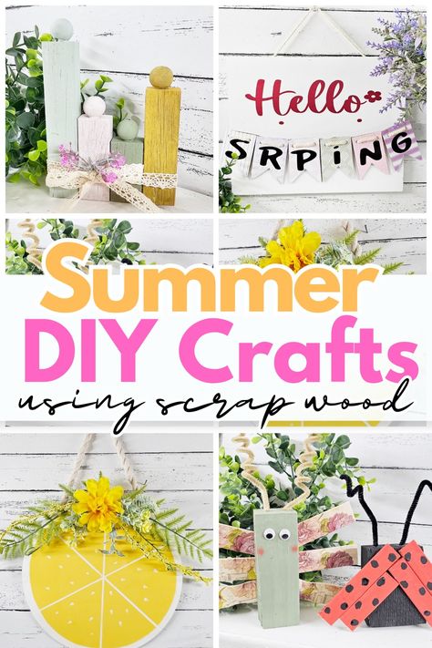 DIY Crafts Using Scrap Wood. Summer DIY Crafts Summer Wood Crafts Diy, Using Scrap Wood, Projects For Home, Cabin Diy, Arts And Crafts For Adults, Diy Summer Crafts, Rustic Crafts, Scrap Wood Projects, Diy Summer