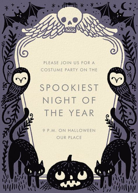 Headstone | Send online instantly | RSVP tracking Halloween Headstone, Solstice Art, Spooky Dinner, Halloween Movie Night, Halloween Invitation, Halloween Illustration, Halloween Poster, Halloween Party Invitations, Holiday Invitations