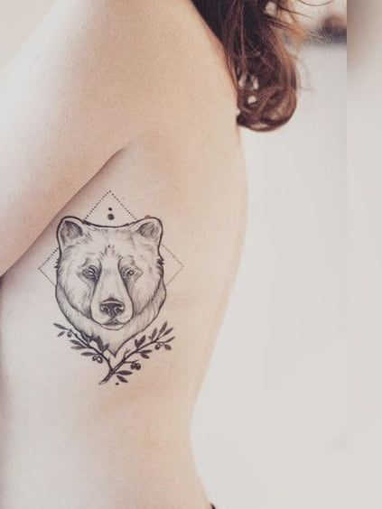 17 Adorable Tattoos Every Animal Lover Needs To Get Tattoo Mujer, Bear Tattoo Designs, Bear Tattoos, Bear Tattoo, Wolf Tattoos, Time Tattoos, Trendy Tattoos, Piercing Tattoo, Tat Ideas