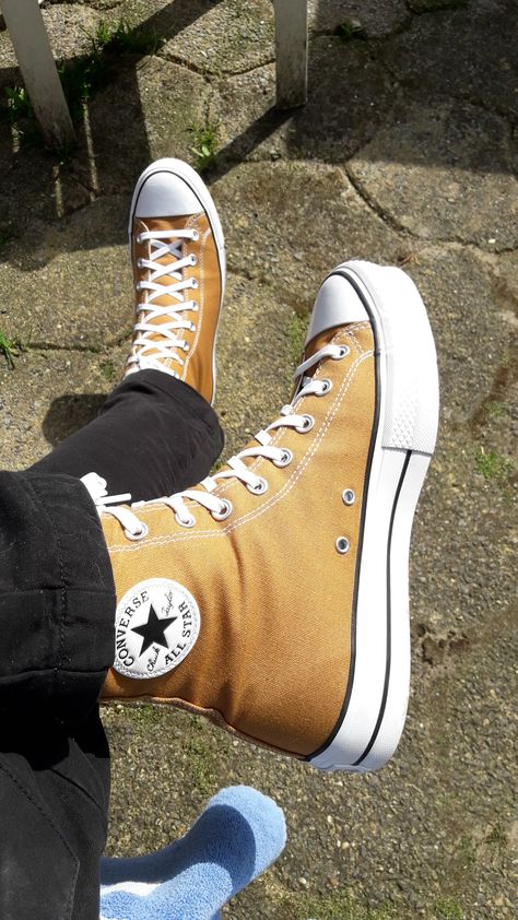 Burnt Honey, Orange Converse, Knee High Converse, High Converse, Converse Classic, Classic Corvette, Converse All Star, Chuck Taylor Sneakers, Converse Chuck