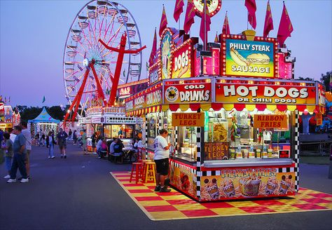 Northern Wisconsin State Fair by Allvson Gommer, via  Flickr.com Wisconsin State Fair, Turkey Dogs, Northern Wisconsin, Budgeting 101, Amusement Park Rides, Wisconsin State, Carnival Rides, Parc D'attraction, Food Stands