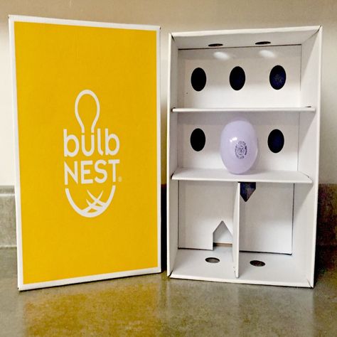 bulbNEST Has Your Light Bulbs Covered (Literally) Light Bulb Storage Ideas, Light Bulb Storage, Chicago House, Corrugated Board, Spotlight Lighting, Buying A New Home, Storage Ideas, Light Bulbs, The Box