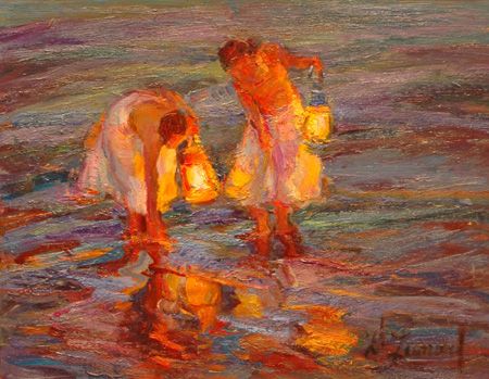 Diane Leonard ~ Twilight 2 Impressionist Artists, Female Art Painting, Painting People, Acrylic Painting Tutorials, Learn Art, Impressionist Paintings, Post Impressionists, Nagano, Boston Massachusetts