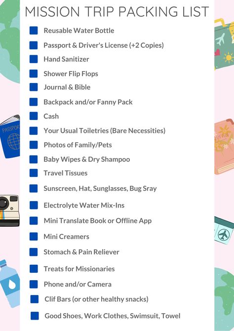 Missions Trip Packing List, Mission Trip Packing List, Mission Trip Packing, Mission Trip Outfits, Benin Africa, Rwanda Travel, Medical Mission Trip, Ways To Fundraise, Mission Prep