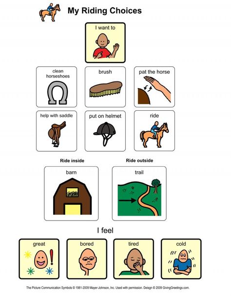 Therapeutic Horseback Riding communication board Therapeutic Riding Games And Activities, Therapeutic Horseback Riding, Riding Ideas, Communication Boards, Therapeutic Riding, Equestrian Clothes, Horseback Riding Lessons, Horse Lessons, Recreation Therapy