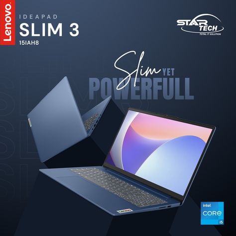 Lenovo Ideapad Slim 3 15IAH8 | Slim yet Powerful 🔥 Experience the perfect blend of power and portability: Intel Core i5-12450H, 8GB DDR5 RAM, 512GB SSD, 15.6" FHD display. ✔️ Get Yours Now - https://www.startech.com.bd/lenovo-ideapad-slim-3-15iah8-core-i5-12th-gen-fhd-laptop #lenovo #ideapad #laptop #slim #startech Lenovo Ideapad, Intel Core, Get Yours Now, Ram, Laptop, Stars, Quick Saves, Instagram