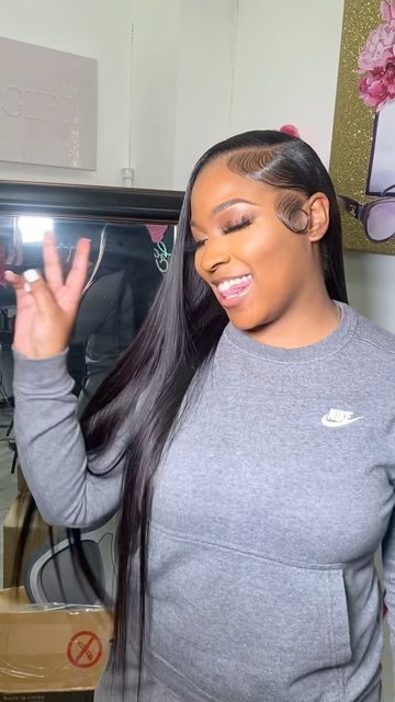 Side Part Long Quick Weave, Straight Quick Weave Side Part, Deep Side Part Quick Weave Long Hair, Side Party Quick Weave, Side Part Quick Weave With Leave Out Straight, Side Swoop Lace Wig, Swoop Quick Weave, Side Part Leave Out Sew Ins, Sidepart Quickweave