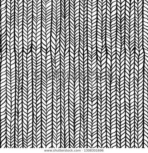 Knit Texture Illustration, Draw Knitting Texture, How To Draw Crochet Texture, How To Draw Knitted Texture, Knitting Sketch, Texture Sketch, Texture Drawing, Pattern Design Inspiration, Black And White Sketches