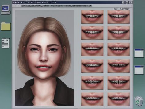 Teeth: Additional alpha teeth from Magic Bot • Sims 4 Downloads Sims4cc Accessories, Pose Friends, Sims 4 Piercings, Sims 4 Cc Eyes, Cc Sims4, The Sims 4 Skin, Intimo Calvin Klein, Sims 4 Game Mods, Sims 4 Cc Makeup