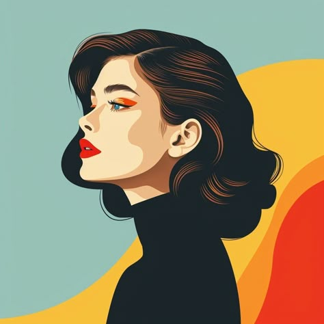 Digital Art Simple Ideas, Colorful Art Paintings, Portrait Artists, Digital Portrait Illustration, Digital Painting Portrait, Art Sketches Doodles, Art Painting Tools, Pop Art Portraits, Art Painting Gallery