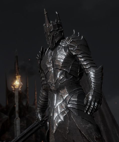 Sauron Armor Concept Art, Sauron Shadow Of Mordor, Shadow Of Mordor Art, Nazgul Armor, Sauron Armor, Lotr Silmarillion, Middle Earth Shadow, Shadow Of Mordor, Middle Earth Art