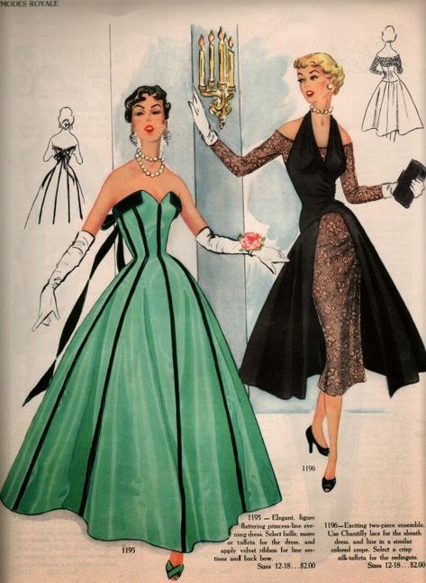 Diane on Whidbey Island: Modes Royale Inspired Four Piece Cocktail Ensemble Old Fashion Magazine, 1950s Fashion Illustration, Vintage Fashion Sketches, 1950’s Fashion, 1950 Fashion, Fashion Illustration Vintage, Fifties Fashion, Look Retro, Vintage Dress Patterns