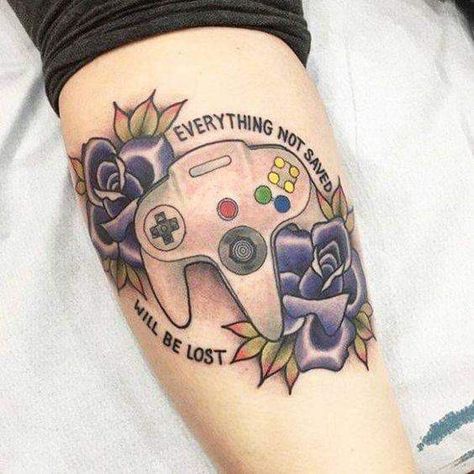 Nintendo Tattoo, Gamer Tattoos, Gambling Cake, Gaming Tattoo, Gambling Tattoo, Gambling Gift, Dinners For Kids, First Tattoo, Body Mods