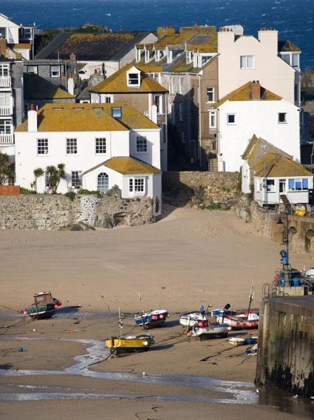 St Ives - Low tide harbour view Kentish Town, St Ives Cornwall, British Seaside, Beach Boat, Cornwall Uk, View Point, Devon And Cornwall, Cornwall England, West Country