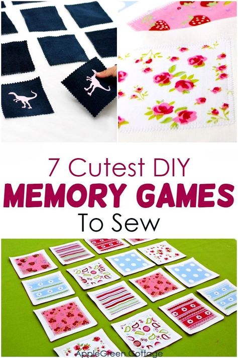 Fabric Memory Game, Memory Game Diy, Diy Memory Game, Easy Sewing Tutorials, Handmade Games, Memory Games For Kids, Sewing Projects Free, Christmas Child, Popular Crafts