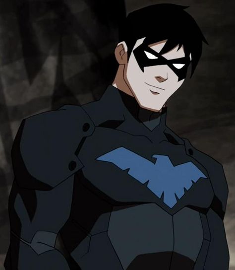 Nightwing from young justice Nightwing Art, Nightwing Young Justice, Nighwing, Young Justice Robin, Son Of Batman, Young Justice League, Male Cartoon Characters, Dark Wings, Quotes Tattoos