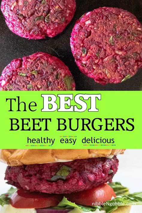 Vegan Beet Burger Recipe, Chickpea And Beetroot Burger, Beet Burger Recipe Easy, Recipes For Beets Healthy, Recipes For Beets Dishes, Beet Burgers Recipe, Beet Burgers Vegan, Healthy Vegetarian Dinner Aesthetic, Beetroot Dinner Recipes