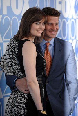 David Boreanaz, rocking a blue suit and orange tie I love this! John Francis Daley, Freddy Rodriguez, Temperance Brennan, Bones Tv Series, Jessica Pare, Booth And Bones, Booth And Brennan, Bones Tv Show, Emily Deschanel