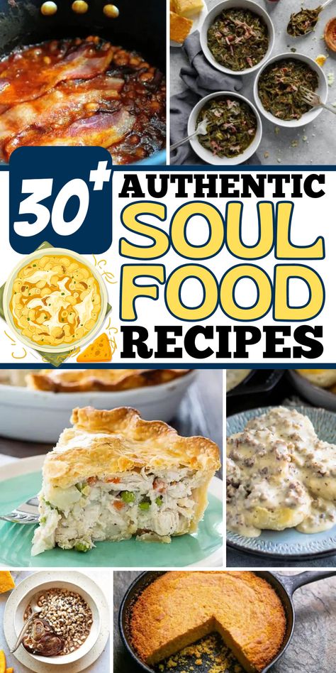 These recipes bring the comforting flavors of soul food to your kitchen. Perfect for any time you need a taste of home. Southern Deviled Eggs, Okra And Tomatoes, Southern Cornbread, Soul Food Recipes, Southern Recipes Soul Food, Seafood Gumbo, Fried Catfish, Cornbread Dressing, Baked Macaroni