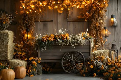 Wood Backdrop Photography, Autumn Backdrop, School Fall Festival, Wood Cart, Backdrop Stands, Custom Backdrops, Wood Backdrop, Muslin Backdrops, School Photography