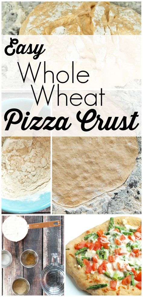 Easy Whole Wheat Pizza Crust! This is a great easy recipe for healthy homemade pizza crust.  It's easier than you think Healthy Pizza Crust Recipe, Whole Wheat Pizza Crust Recipe, Whole Wheat Pizza Dough Recipe, Spring Pizza, Berry Pizza, Whole Wheat Pizza Crust, Pizza Crust Recipe Easy, Wheat Pizza Crust, Wheat Pizza Dough Recipe