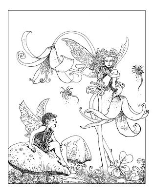 The Gallery: Russ Nicholson Fae Drawings, Elf Coloring, Amy Brown Art, Amy Brown Fairies, Coloring Images, Dragon Coloring Page, Amy Brown, Watercolor Kit, Elves And Fairies