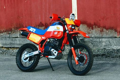 Honda XL600R by Andrew Greenland Honda Dominator, Enduro Vintage, Honda Dirt Bike, Soichiro Honda, Moto Scrambler, Motorcycle Camping Gear, Motos Honda, Enduro Motorcycle, Paris Dakar