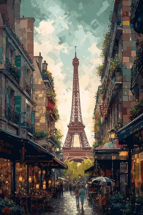 Paris Painting, Paris Wallpaper, Paris Poster, Paris Pictures, Art Gallery Wallpaper, 수채화 그림, Cool Wallpapers Art, Beginner Painting, Jolie Photo