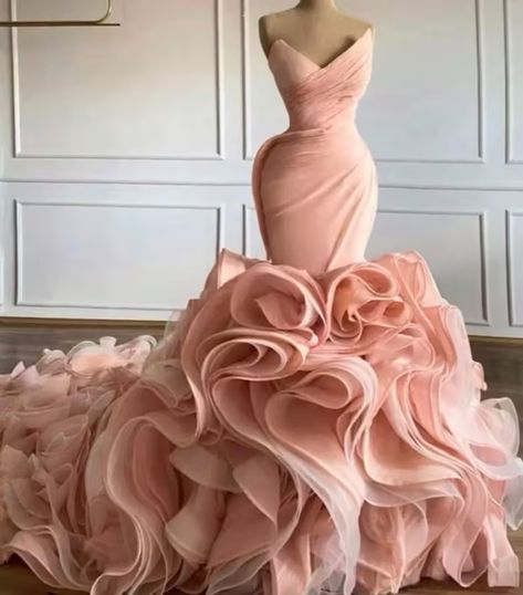 Strapless Wedding Dress Mermaid, Wedding Dresses Mermaid Sweetheart, Swan Dress, Muslim Wedding Dresses, Off Shoulder Wedding Dress, High Neck Wedding Dress, Pink Wedding Dress, Pink Mermaid, Mermaid Wedding Dresses