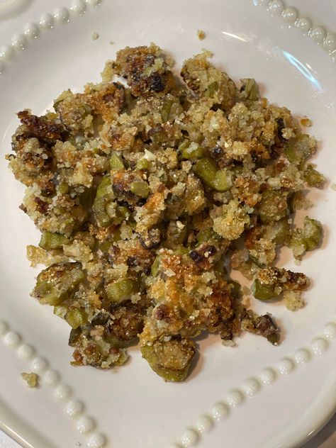 Cast Iron Skillet Fried Okra, Skillet Fried Okra, Okra Fritters, Fried Squash, Fried Okra, Bulletproof Diet, Salt Light, Gluten Free Sides, Fritters Recipe