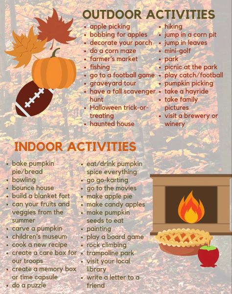 Fall Things For Couples, September Fall Activities, Fall First Date Ideas, Date Night Ideas Fall, Cute Couple Fall Ideas, Spooky Dates Ideas, Halloween Couples Activities, Fall Hang Out Ideas, Fall Couple Things To Do