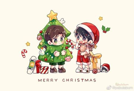 Mery Chirtmas Anime, Christmas Poses, Cute Christmas Outfits, Kawaii Christmas, Anime Christmas, Cute Animal Drawings Kawaii, Christmas Poster, Chibi Drawings, Cute Cartoon Drawings