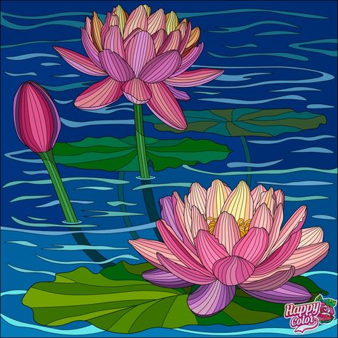 Oil Pastel Drawings Easy, Acrylic Painting Inspiration, Lotus Art, Traditional Japanese Art, Oil Pastel Drawings, Nature Art Painting, Flower Art Painting, Art Inspiration Painting, Water Lilies