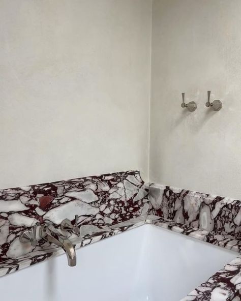 Phoebe Nicol, Minimal Bathrooms, Bath Surround, Viola Marble, Bathtub Surround, Marble Bathtub, Bathroom Ensuite, Marble Bath, Bathroom Kids