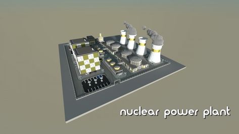 Minecraft Nuclear Plant, Plant Minecraft, Build Minecraft, Gardens Of Babylon, Minecraft Modern, Nuclear Plant, Nuclear Reactor, Minecraft Map, Zombie Survival