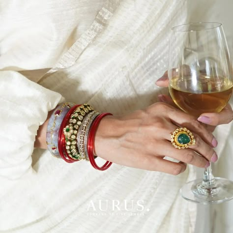 Glass Bangles Aesthetic, Glass Bangles Indian, Aurus Jewels, Bangles Aesthetic, Desi Jewellery, Old World Glamour, Bridal Jewellery Inspiration, Unique Bangle, Fancy Jewelry Necklace