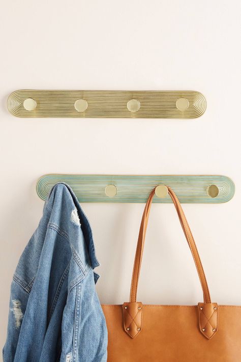 Ruth Hook Rack | Anthropologie Entry From Garage, Small Airbnb, Kitchen Alcove, Dresser Alternative, Functional Apartment, Affordable Interior Design Ideas, Build Shelves, Realistic Apartment, Airbnb Room