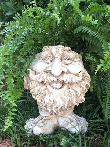 Hippie Couple, Face Statue, Garden Gnomes Statue, Fiberglass Resin, Gnome Statues, Old Hickory, Face Planters, Concrete Stone, Lawn Ornaments