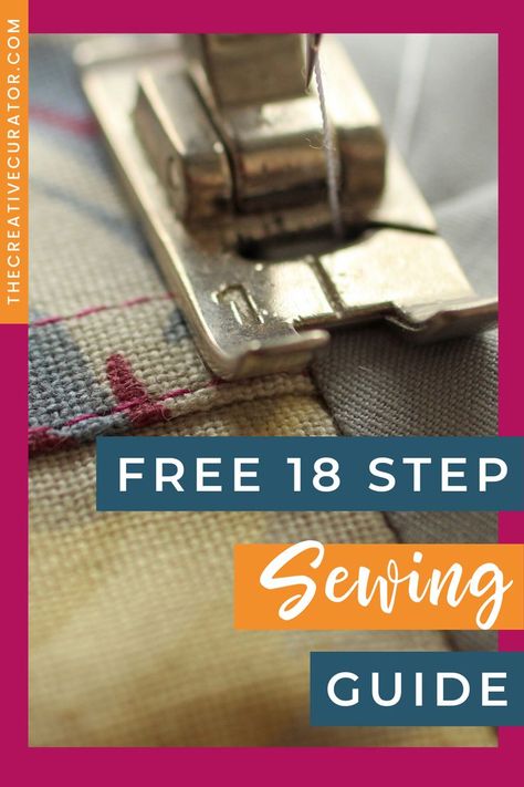 Need help learning to sew your own clothes? This free 18 step sewing guide will help you learn to sew your own clothes. Sign up with your name and email and get this printable PDF sewing guide delivered to your email for free! You'll be sewing your own clothes the right way with thise epic 30 page sewing guide! Sewing For Dummies, Seam Finishes, Sewing Beginners, Sewing Darts, Sewing Online, Waste Fashion, Sewing Guide, Sew Your Own Clothes, Advanced Sewing