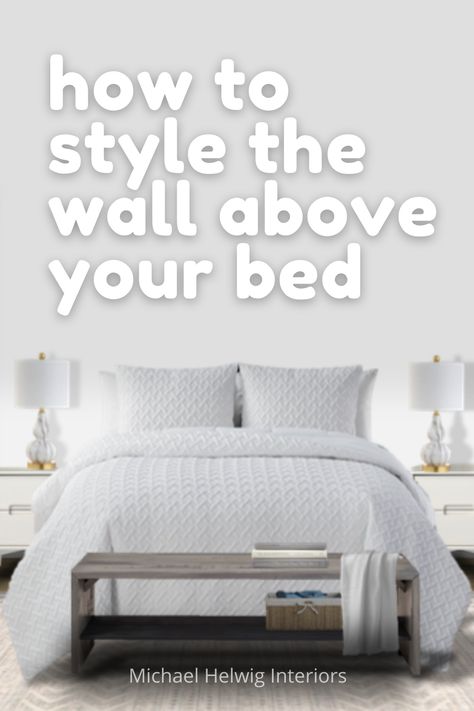 Pictures Above Bed Ideas, Bedroom Without Headboard, No Headboard Bedroom, Bedroom No Headboard, No Headboard Ideas Bedroom, Beds Without Headboards Ideas, Behind Bed Decor, Pictures Above Bed, Big Headboard