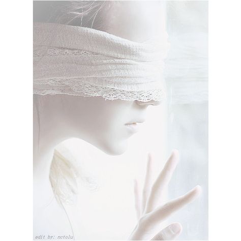 0 White Blindfold, Blind Aesthetic, White Blinds, Pale White, White Queen, Creative Colour, High Fantasy, Wisteria, Color Themes