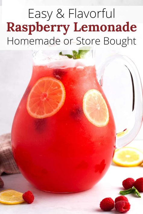 This quick and easy Raspberry Lemonade Recipe is a perfect way to enjoy a taste of summer! With just 2 ingredients, you can whip up a refreshingly sweet and tangy drink that’s bursting with flavor. Start with fresh or frozen raspberries then blend into either homemade or store-bought lemonade. It only takes a few minutes to make, and the result is a deliciously vibrant drink that’s perfect for hot days! Homemade Raspberry Lemonade, Blue Raspberry Lemonade Recipe, Rasberry Lemonade, Raspberry Lemonade Recipe, Blue Raspberry Lemonade, Berry Lemonade, Best Summer Cocktails, Honey Bbq Sauce, Frozen Raspberries